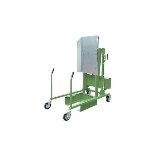 Mülltonnen-Kippstation MKS, für 120 & 240 l Tonnen, Ausschütthöhe 1480 mm, Kippwinkel 135°, bis 110 kg, Rollen, 12 V, RAL 6011