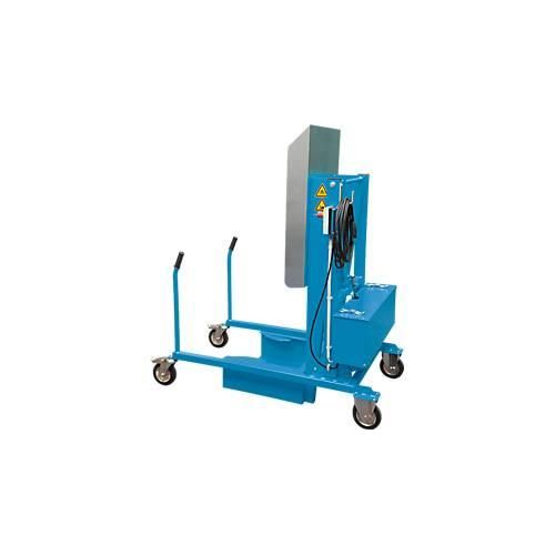 Mülltonnen-Kippstation MKS, für 120 & 240 l Tonnen, Ausschütthöhe 1480 mm, Kippwinkel 135°, bis 110 kg, Rollen, 230 V, RAL 5012