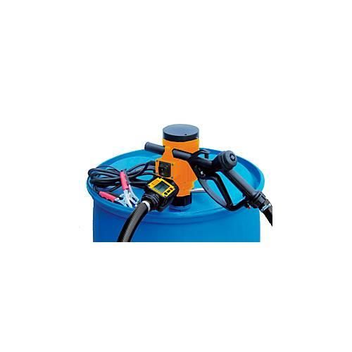 Elektropumpe CEMO, 12V, 30 l/min effektiv, 4 m Anschlusskabel mit Klemmen, 6 m Schlauch, Zapfventil