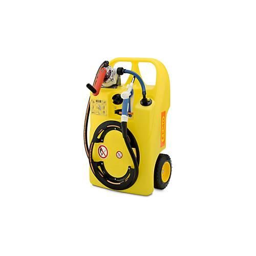 Caddy für Scheibenwischwasser oder Kühlerfrostschutz CEMO, Kurbelpumpe, 60 l Volumen, B 900 x T 530 x H 380 mm