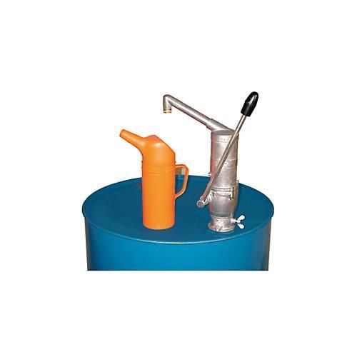 Handpumpe CEMO, 0,25 l/Hub, gebogener Auslauf, Antitropfmundstück, für 60/200 l Fässer