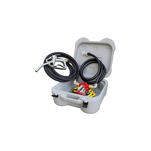 Benzin-Transfer-Set CEMO Cematic 12/30 EX, Elektropumpe 12V, 25 /min, 2m Saugschlauch, 4m Zapfschlauch, Zapfpistole, in Kunststoffbox