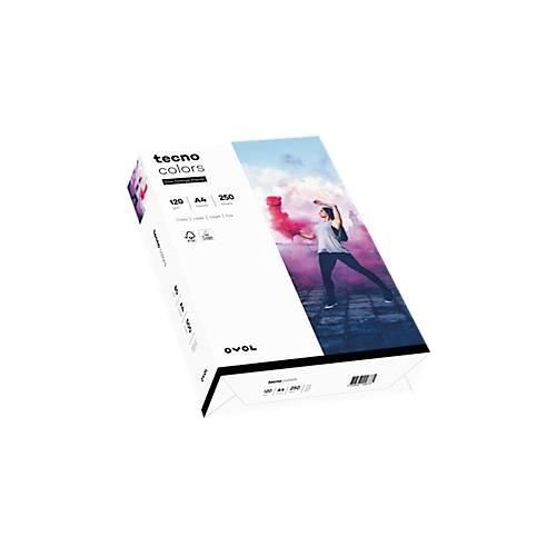 Farbiges Kopierpapier tecno colors, DIN A4, 120 g/m², weiß, 1 Paket = 250 Blatt