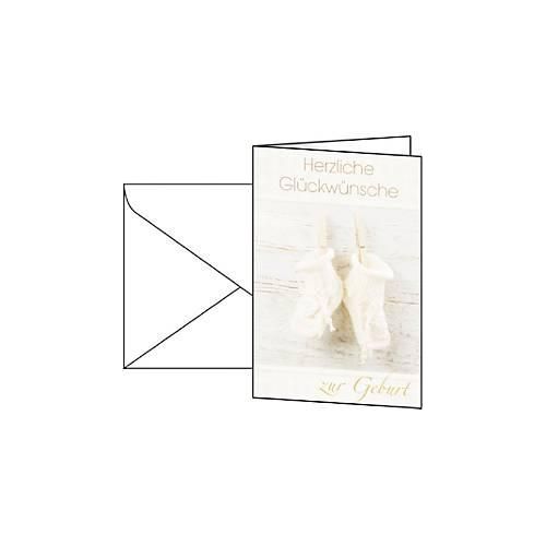 Glückwunsch-Karten Baby, inkl. weißer Umschläge, 10 Stück