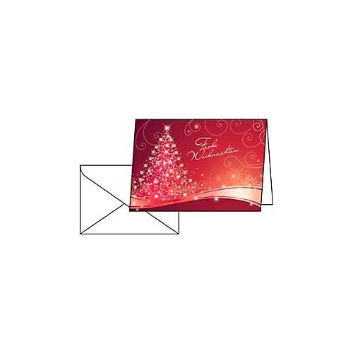 Weihnachtskarten Christmas Swing, Glanzkarton, inklusive Umschlag, 25 Stück