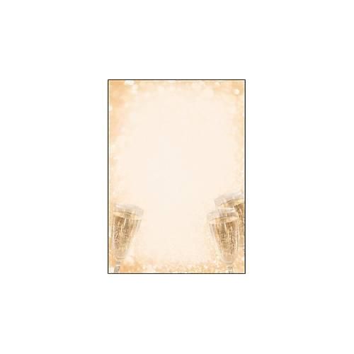Motivpapier Sigel Champagne, A4, 90 g/m², Sektglas-Motiv, 100 Blatt