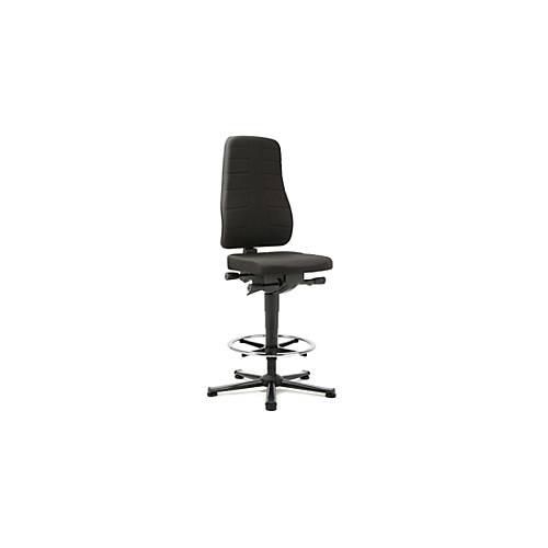Drehstuhl All-in-One 9641, mit Gleiter und Aufstiegshilfe, Stoffpolster, schwarz