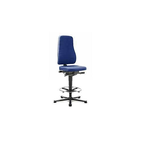 Drehstuhl All-in-One 9641, mit Gleiter und Aufstiegshilfe, Stoffpolster, blau