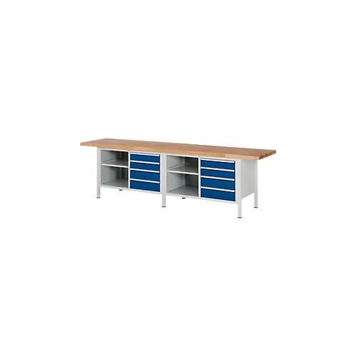Werkbank Serie 8463, B 3000 x T 700 x H 840 mm