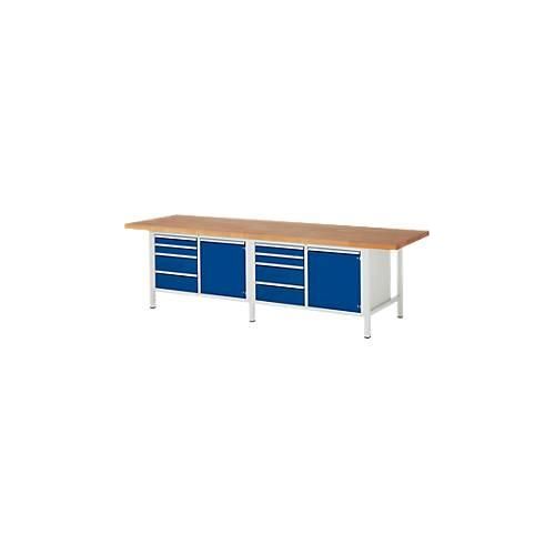 Werkbank Serie 8470, B 3000 x T 900 x H 840 mm