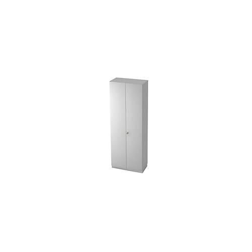 Garderobenschrank, 2 Ablagen, B 800 x T 420 mm, lichtgrau