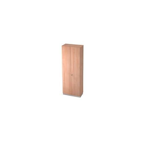 Garderobenschrank, 2 Ablagen, B 800 x T 420 mm, Nussbaum-Dekor