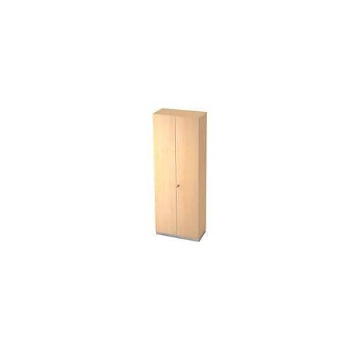 Garderobenschrank, links Ablagen, B 800 x T 420 mm, Ahorn-Dekor