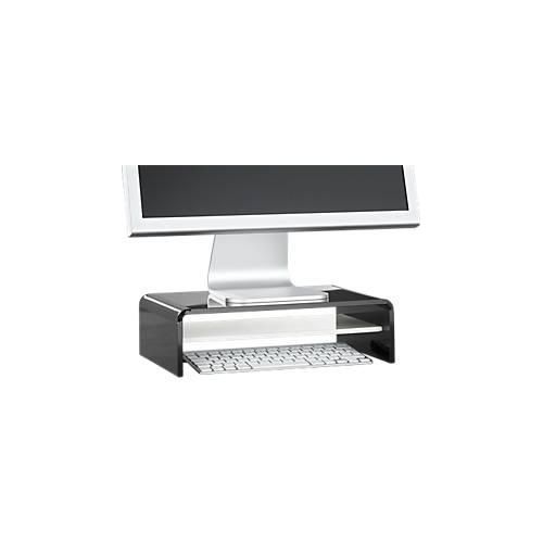 Acryl-Medienträger U-Form mit Boden, 350 x 230 x 100 mm, schwarz/weiß