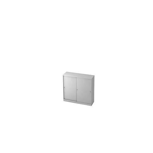 Schiebetürenschrank, 3 OH, B 1200 x T 400 mm, lichtgrau