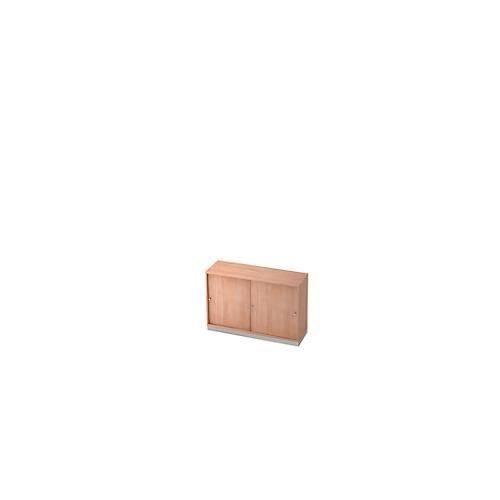 Schiebetürenschrank, 2 OH, B 1200 x T 400 mm, Nussbaum-Dekor