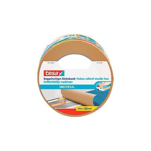 tesa® Doppelseitiges Klebeband Universal, 25 m x 50 mm, weiß, 6 Rollen