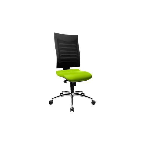 Schäfer Shop Pure Bürostuhl SSI PROLINE S2, Synchronmechanik, ohne Armlehnen, 3D-Netz-Rückenlehne, Bandscheibensitz, apfelgrün/schwarz