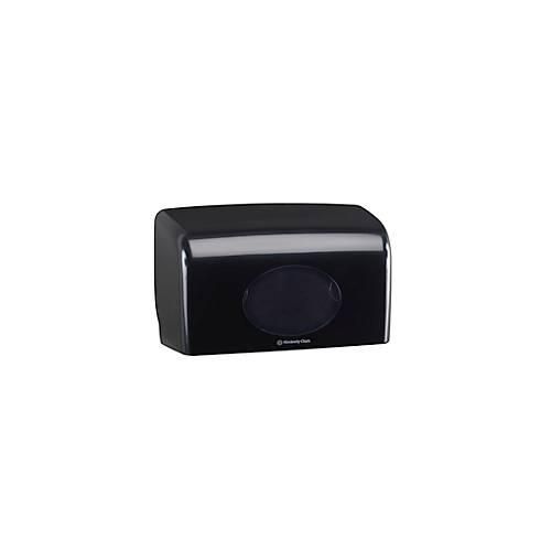 Kimberly-Clark® Aquarius Toilettenpapierspender 7191, für Kleinrollen, manuelle Entnahme, L 180 x B 298 x H 128 mm, Kunststoff, schwarz