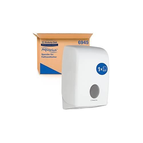 Kimberly-Clark® Aquarius Papierhandtuchspender 6945, L 150 x B 100 x H 132 mm, Kunststoff, weiß