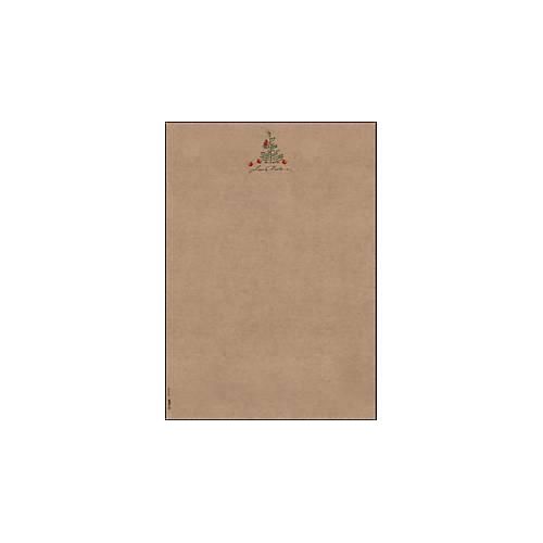 Motivpapier Sigel 'Christmas with Apples', DIN A4, 90 g/m2, 100 Blatt, braunes Kraftpapier