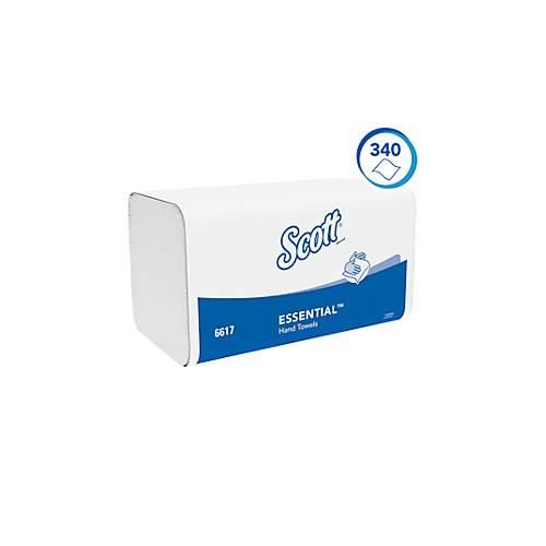Scott® Interfold Papierhandtücher Essential 6617, 1-lagig, 15 Päckchen á 340 Tücher, weiß