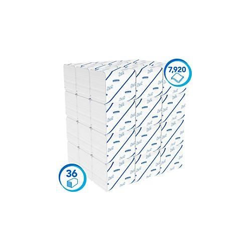 Scott® Toilettenpapier Control 8509, 2-lagig, Einzelblätter, 36 Päckchen á 220 Blatt, weiß