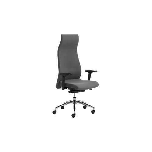 Chefsessel ENERGY, mit Armlehnen, Synchronmechanik, CLIMATEX®-Bezug, grau