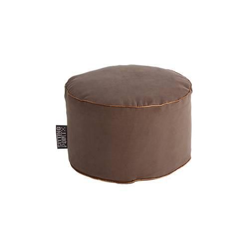 Hocker JAMIE DotCom, Canvasoptik, Ø 500 x H 300 mm, braun
