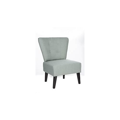 Lounge Sessel BRIGHTON, Stoffbezug, Vintage-Look, Massivholzbeine, hellgrau