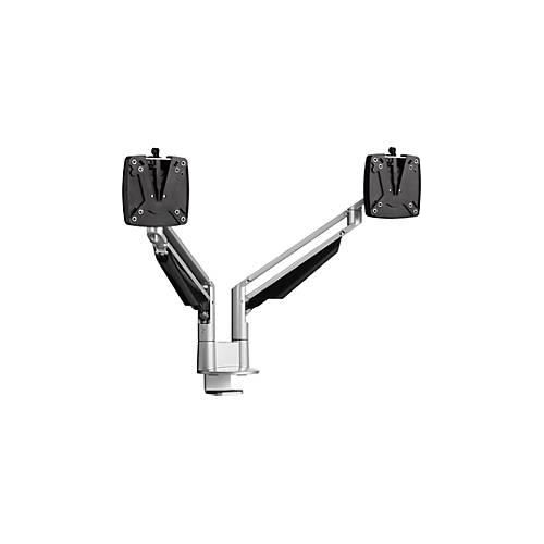 2-fach-Monitorarm Novus CLU Duo C, bis 27″, Tischhalterung, schwenk-/höhenverstellbar, silbern/anthrazit