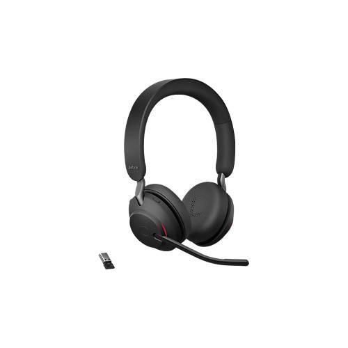 Jabra Headset Evolve2 65 Stereo, Bluetooth, MS Teams, Akku 35h (Anrufe) o. 37h (Musik), schwarz