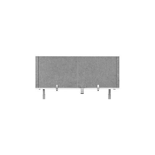 Schreibtisch-Akustik-Trennwand BE Safety Screen U-Form, ohne Acrylfenster, Dicke 10 mm, B 160 x T 80 x H 60 mm, hellgrau