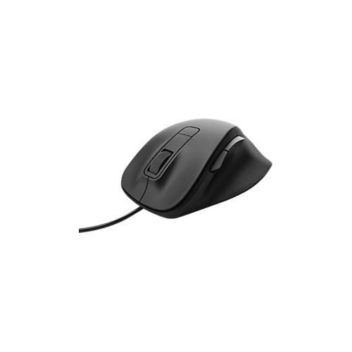 USB-Maus hama MC-500, kabelgebunden, für Rechtshänder, 6 Tasten & Scrollrad, 800-1600 dpi, schwarz