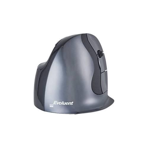 Vertikalmaus BakkerElkhuizen Evoluent D wireless, ergonomisch, USB, 5 Tasten inkl. Scrollrad, verchromt
