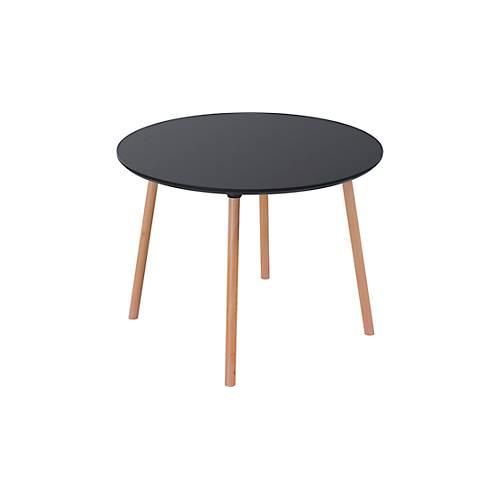 Bistrotisch Palomba, rund, 4-Fuß Gestell aus Massivholz, Ø 1000 x H 750 mm, schwarz/Buche