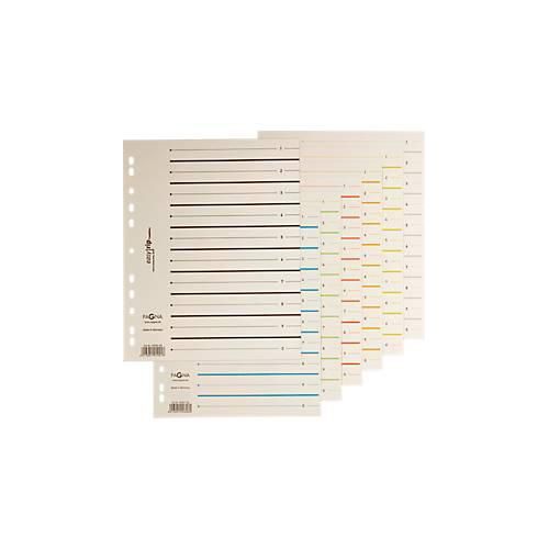 PAGNA Easy Rip Trennblätter, DIN A4-Format, Linienaufdruck, 10 Stück, farblich sortiert