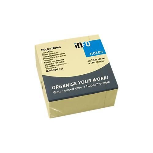 INFO Haftnotizen, 75 mm x 75 mm, 1 x 400 Blatt