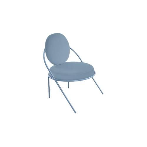 Sessel Meet by Paperflow Saturne, B 700 x T 730 x H 880 mm, Kunstleder, Blau/Blau