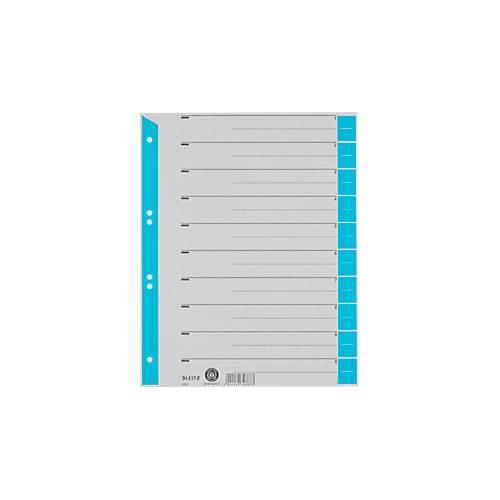 LEITZ® Trennblätter A4 1652, zur freien Verwendung, 25 Stück, hellblau