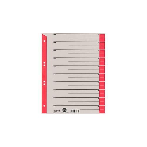 LEITZ® Trennblätter A4 1652, zur freien Verwendung, 25 Stück, rot