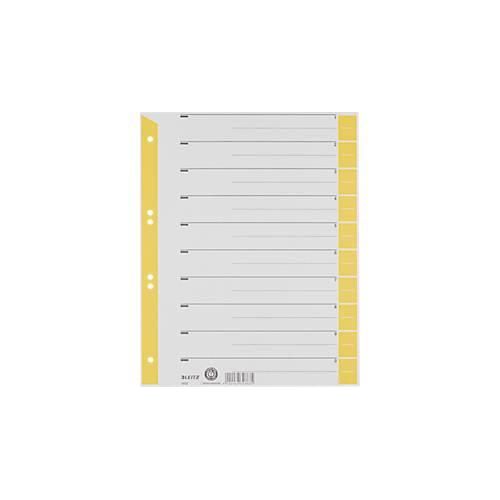 LEITZ® Trennblätter A4 1652, zur freien Verwendung, 25 Stück, gelb