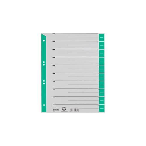 LEITZ® Trennblätter A4 1652, zur freien Verwendung, 25 Stück, grün
