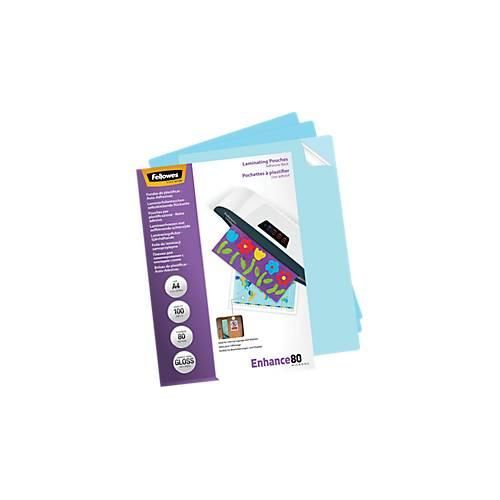 FELLOWES Laminierfolien, selbstklebend, DIN A4, 80 mic., 100 Stück