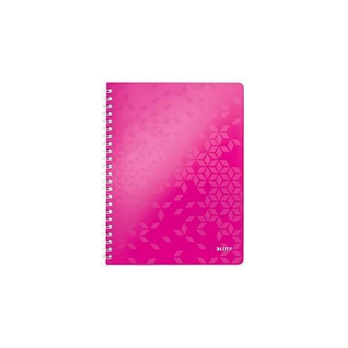 LEITZ Notizbuch WOW 4637, DIN A4, liniert, pink