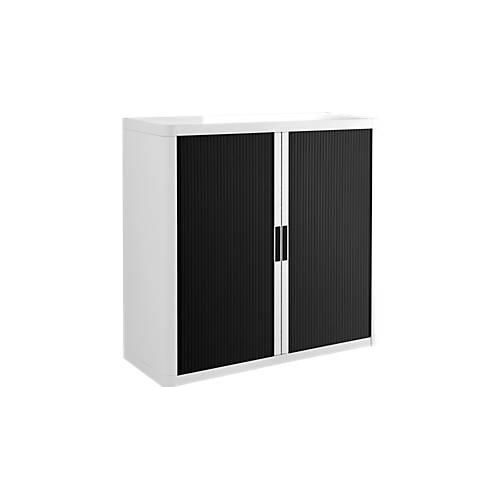 Rollladenschrank, H 1040 mm, weiß/schwarz