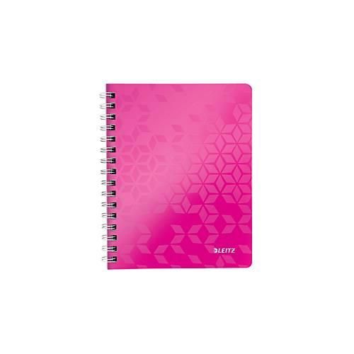 LEITZ Notizbuch WOW 4641, DIN A5, kariert, pink