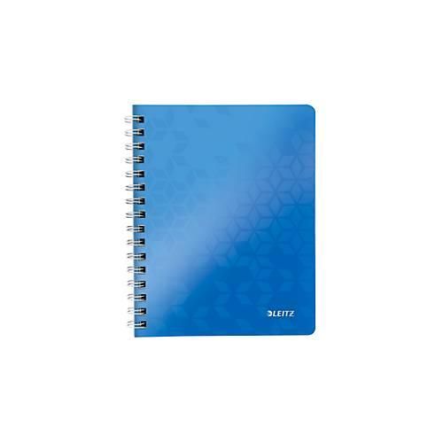 LEITZ Notizbuch WOW 4641, DIN A5, kariert, blau