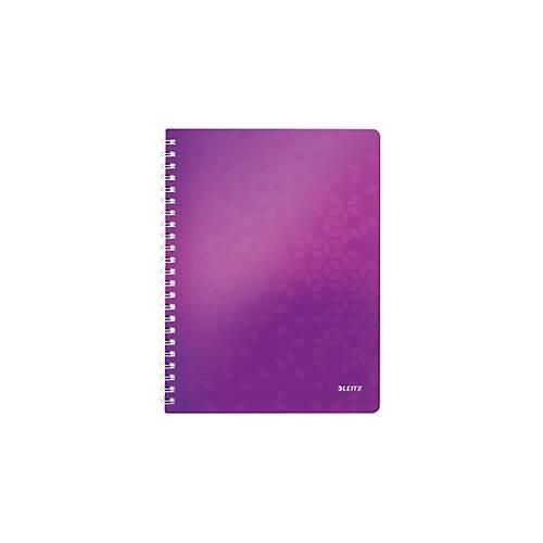 LEITZ Notizbuch WOW 4638, DIN A4, kariert, violett