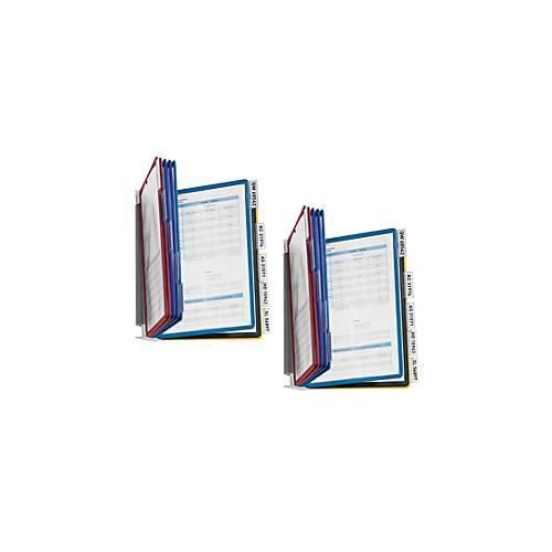 Durable Metall-Wandhalter, mit Sichttafeln, farbig sortiert, 2er Set